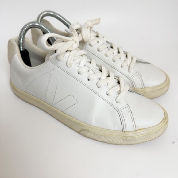 Veja Shoes - Veja Espiar White Leather Sneakers Size 8